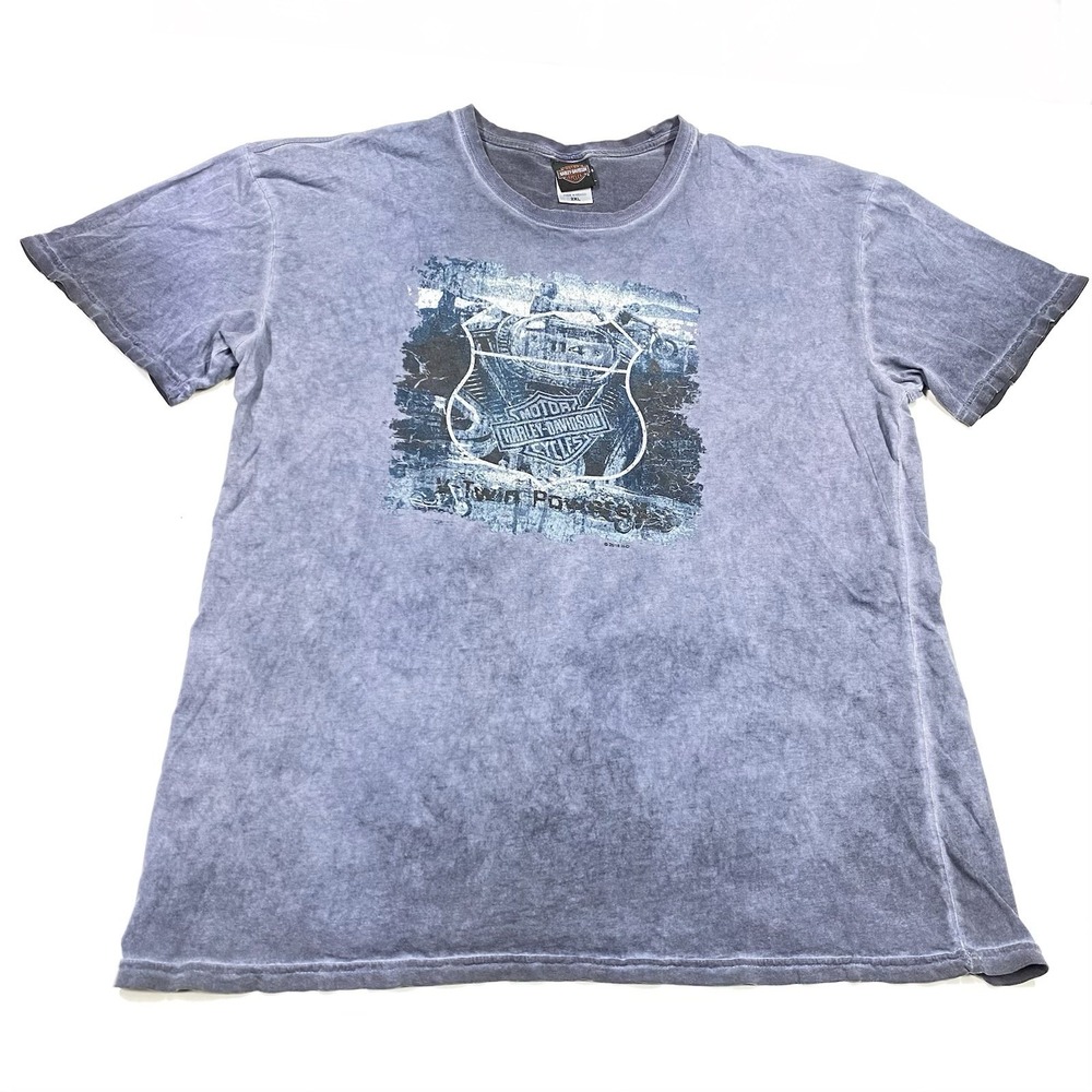 Harley Davidson Men's Graphic T-Shirt 2XL V-Twin Powered Mississippi Coast